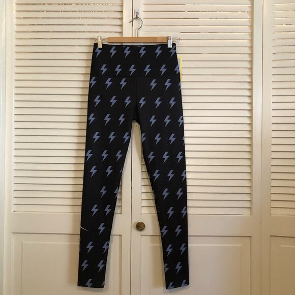 NWT Goldsheep Lightning Fit GS Bolt Blue Leggings Medium - Picture 3 of 11